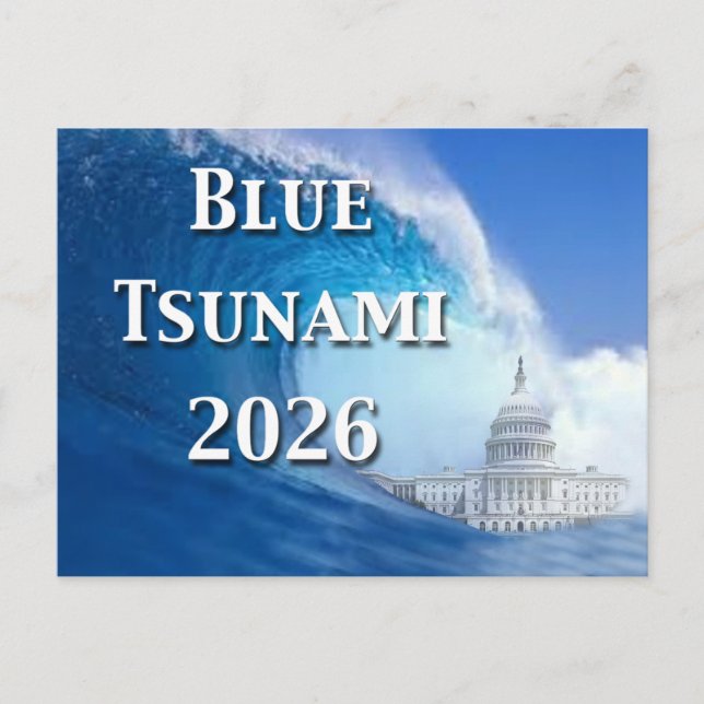 Blue Tsunami Election 2026 Postcard (Front)