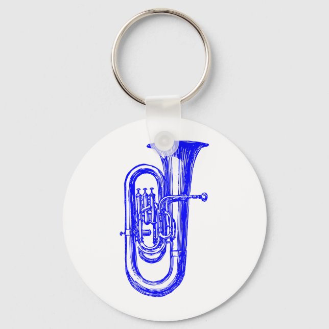 Blue Tuba Keychain (Front)