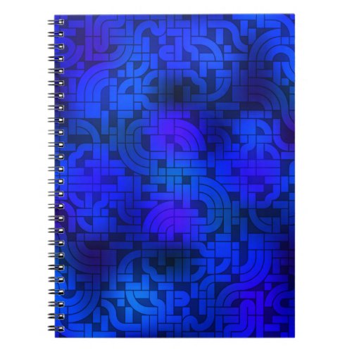 Blue Tube Pattern Notebook