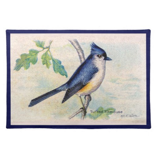 Blue Tufted Titmouse Bird  Placemat