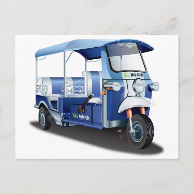 BLUE TUK TUK POSTCARD (Front)