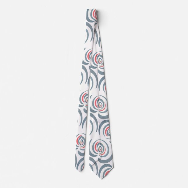 Blue tulip neck tie (Back)
