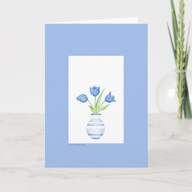 Blue Tulips Card (Front)