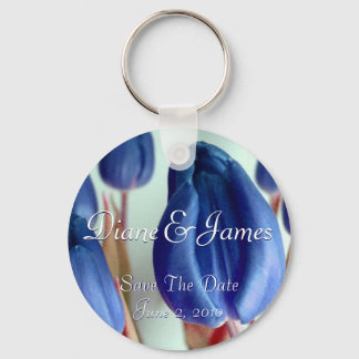 Blue Tulips Keychain