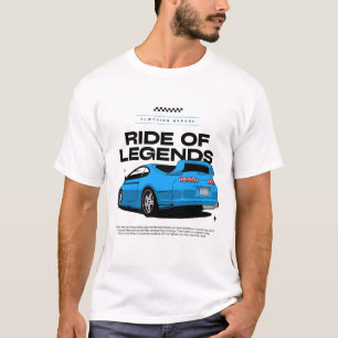 Blue Turbo Sports Car Illustration T-Shirt
