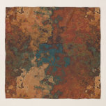 Blue, Turquoise and Rust Marble Abstract Scarf<br><div class="desc">Blue,  Turquoise and Rust Marble Abstract</div>