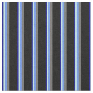 Blue, Turquoise, Cornflower Blue, Dim Gray & Black Fabric