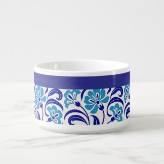 Blue Turquoise Floral Pattern | Vintage Botanical Bowl