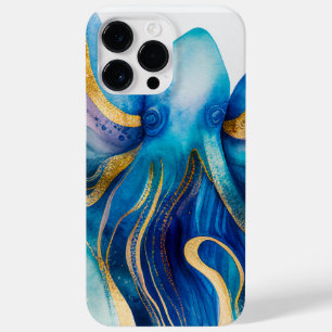Blue Turquoise Gold Octopus Case-Mate iPhone 14 P Case-Mate iPhone 14 Pro Max Case