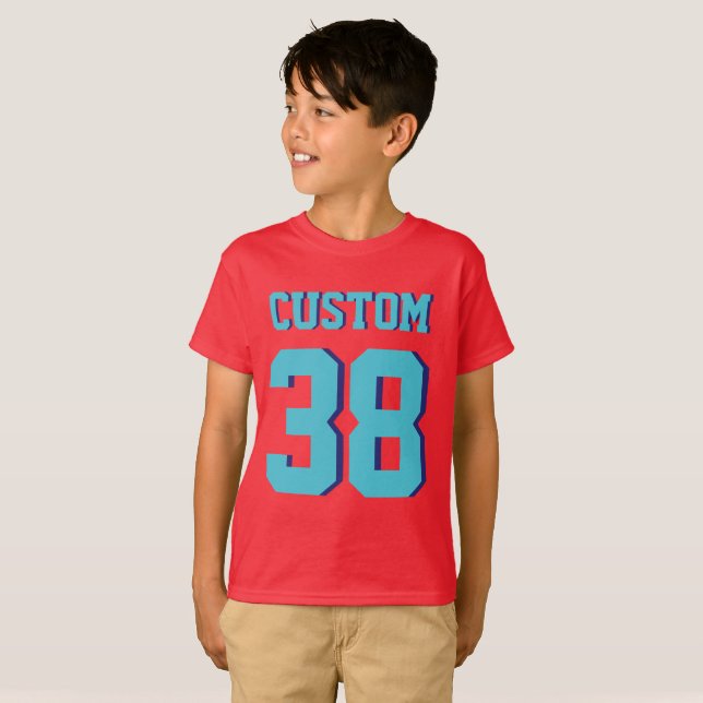 Kids Football Jersey Shirt Viralto - Blue & Turquoise