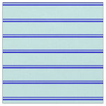 [ Thumbnail: Blue & Turquoise Lined/Striped Pattern Fabric ]