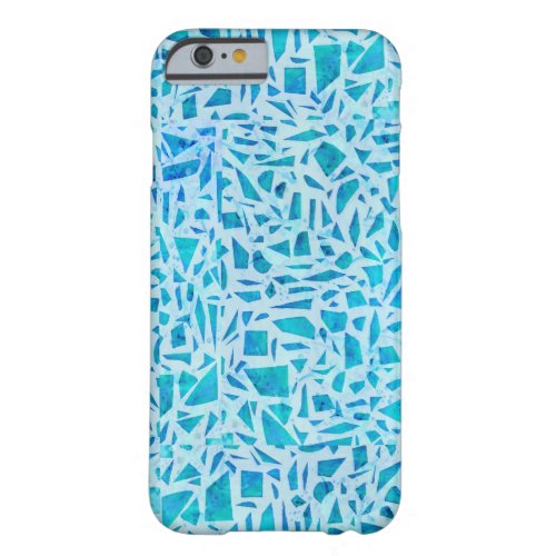 Blue Turquoise Mosaic Glass Tile Modern Chic Barely There iPhone 6 Case