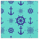 Blue Turquoise Nautical Coastal Boating Fabric