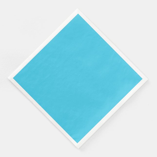 Blue Turquoise Paper Dinner Napkins (Corner)