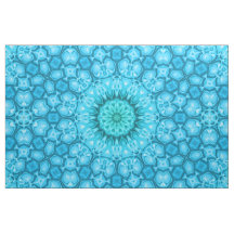 Blue Turquoise Pattern Fabric