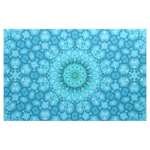 Blue Turquoise Pattern Fabric