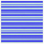 [ Thumbnail: Blue & Turquoise Pattern of Stripes Fabric ]