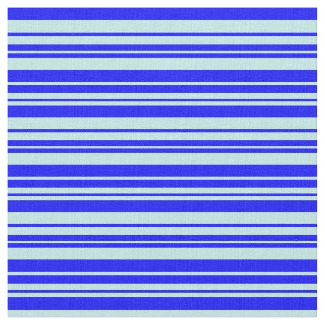 Blue & Turquoise Pattern of Stripes Fabric (Close Up)
