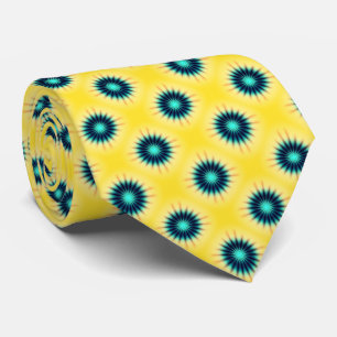 Blue Turquoise Yellow Neck Tie