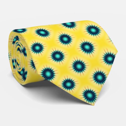 Blue Turquoise Yellow Neck Tie