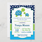 Blue Turtle Baby Shower Invitation (Boy)