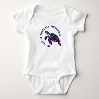 Blue Turtle DAD Baby Bodysuit