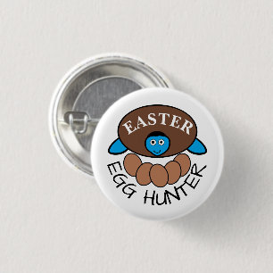 Blue Turtle Egg, Easter Egg Hunter Button
