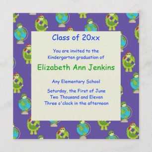 Blue Turtle Graduation Announcement