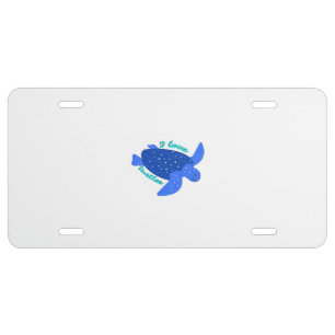 Blue turtle. license plate
