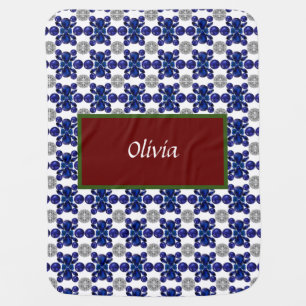 Blue Turtle Pattern Baby Blanket