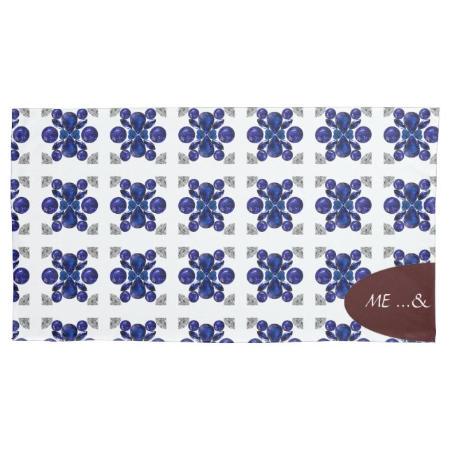 Blue Turtle Pattern Pillow Case (Front-Left)