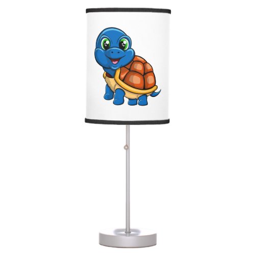 Blue turtle sticker table lamp