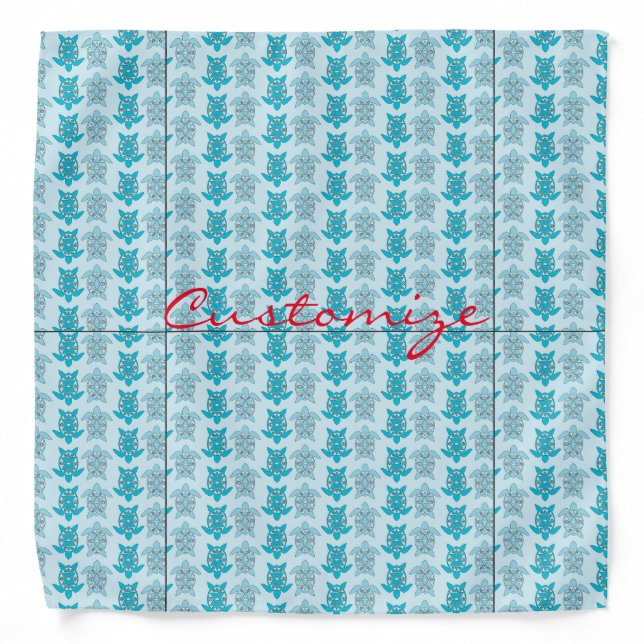 Blue Turtles Swimming Thunder_Cove Bandana (Front)