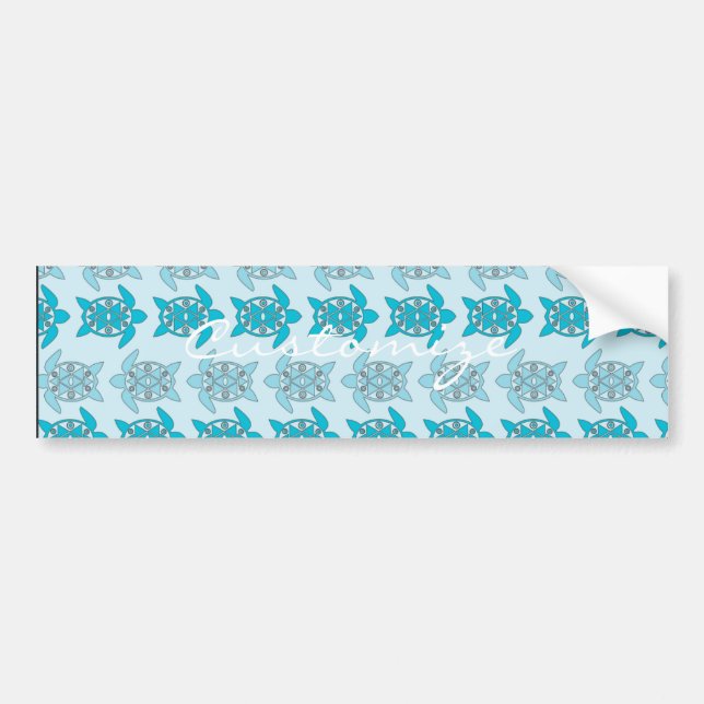 Blue Turtles Swimming Thunder_Cove Bumper Sticker (Front)