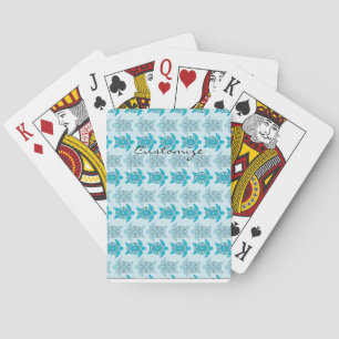 Blue Turtles Swimming Thunder_Cove Poker Cards