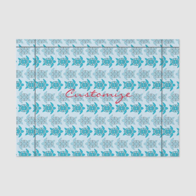 Blue Turtles Swimming Thunder_Cove Tissue Paper (Front)