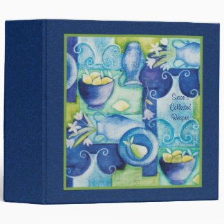 Blue Tuscan Kitchen Recipe Binder