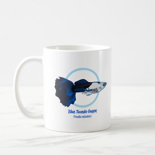 Blue Tuxedo Guppy Coffee Mug