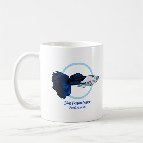 Blue Tuxedo Guppy Coffee Mug