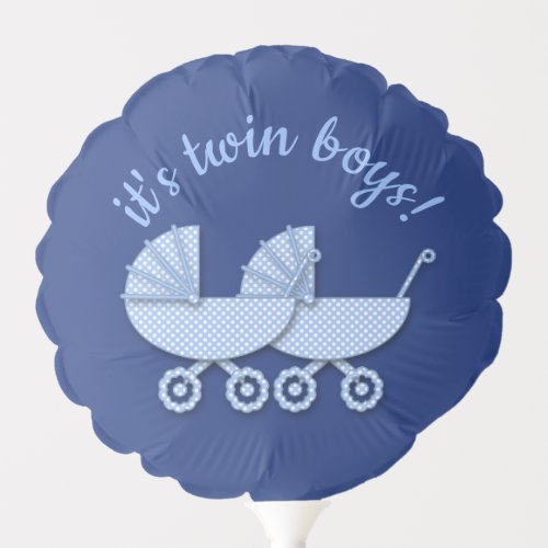 blue twin boys polka dot _ balloon