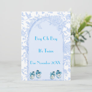 Blue Twin Boys Pregnancy Announcement 
