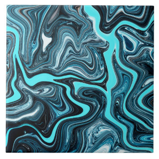 Blue Twist Marble Ceramic Tile