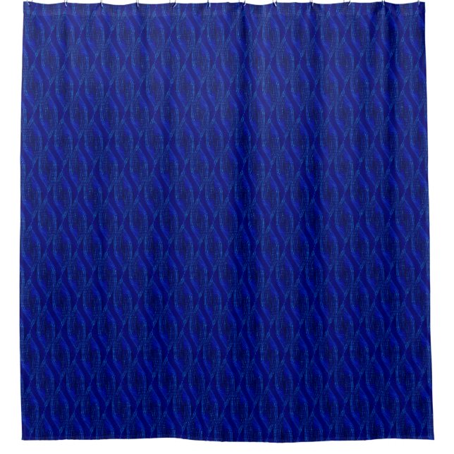 Blue Twist Shower Curtain (Front)