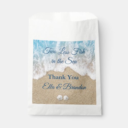 Blue Two Less Fish in the Sea Thank You Favor Bag