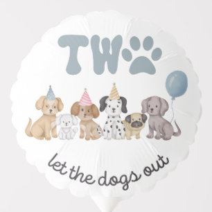 Blue Two Let the Dogs Out Party Balloon