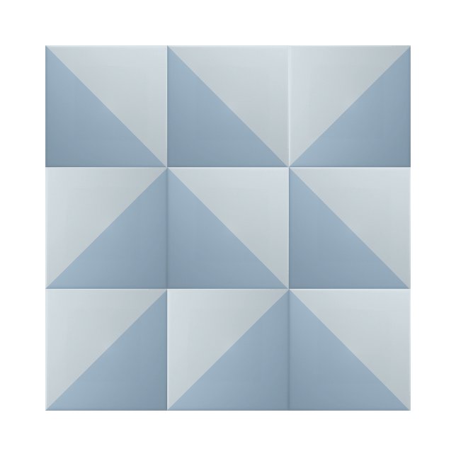 Blue Two Tone Triangle Design Ceramic Tile (blue gray triangle pattern ceramic tiles)
