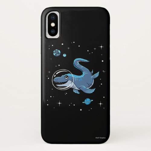 Blue Tylosaurus Dinos In Space iPhone X Case