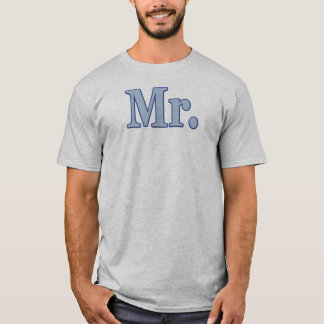 Blue Typography Design MR T-Shirt
