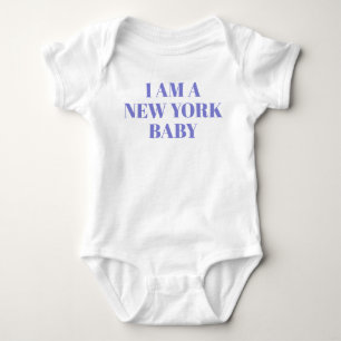 Blue Typography New York Baby Clothing Bodysuit