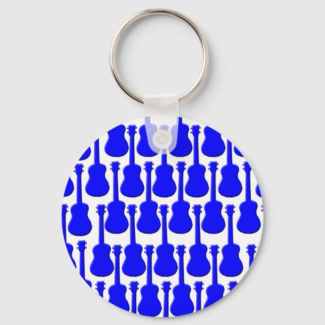 Blue Ukuleles Keychain (Front)